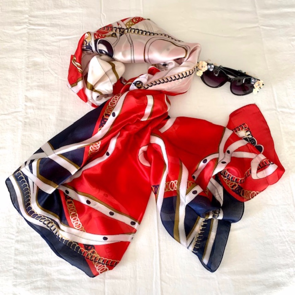 SILK SCARF LUXURY STYLE STOLES WOMEN HEADBAND